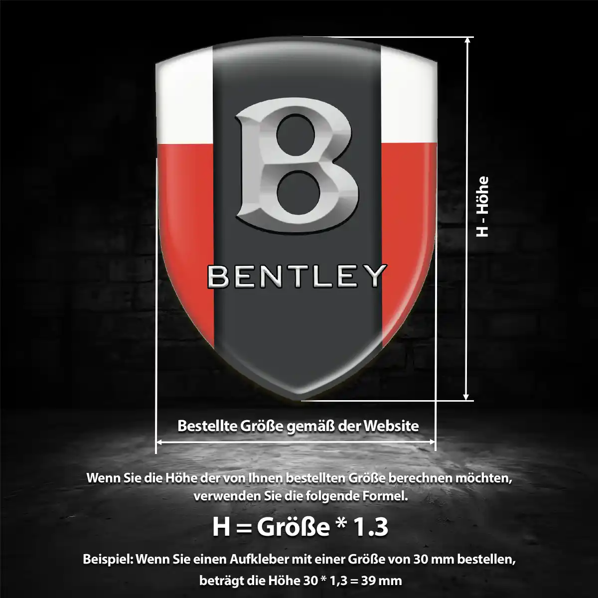 Bentley Wappen Aufkleber Anspruchsvolles Design