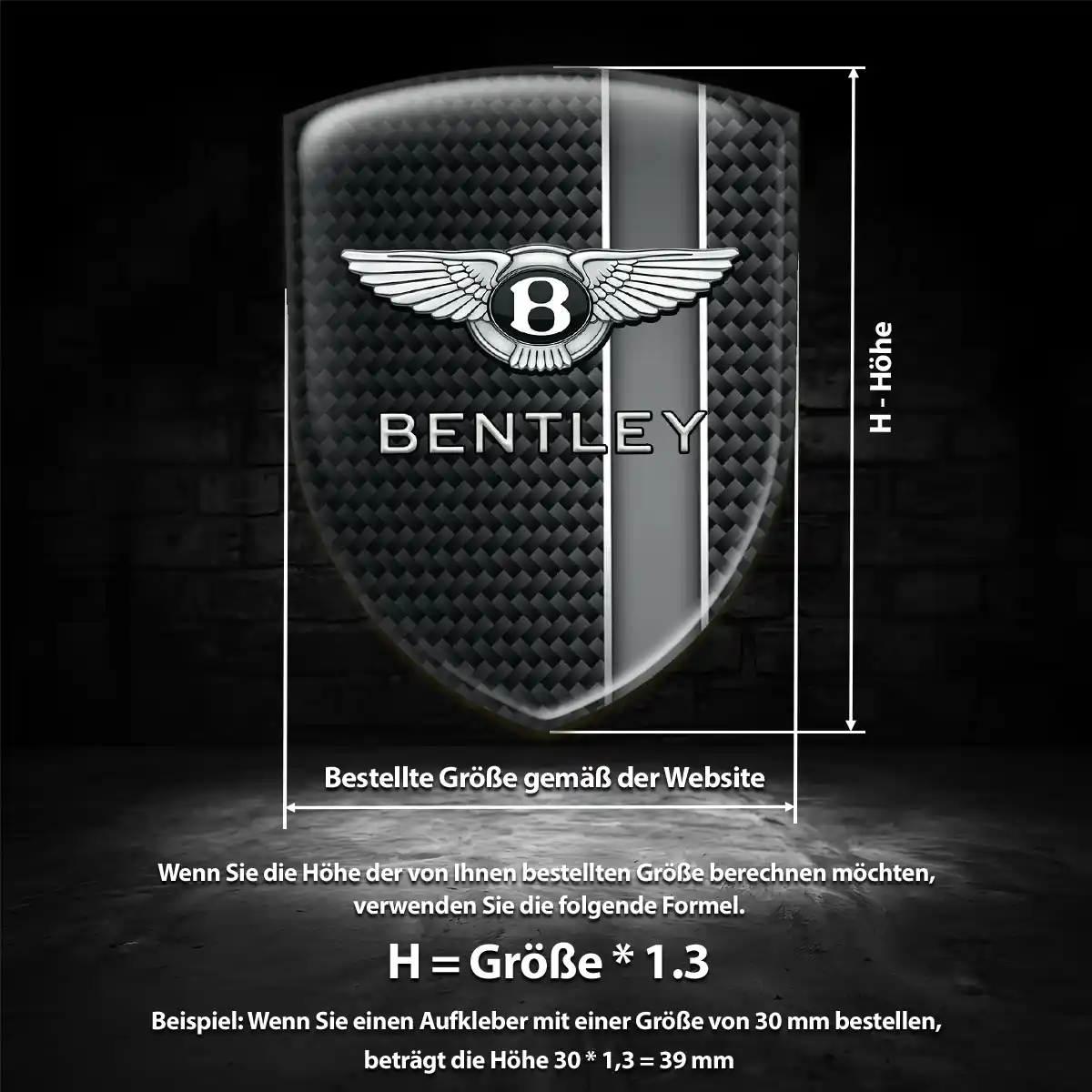 Bentley Wappen Aufkleber Auto Edles Design