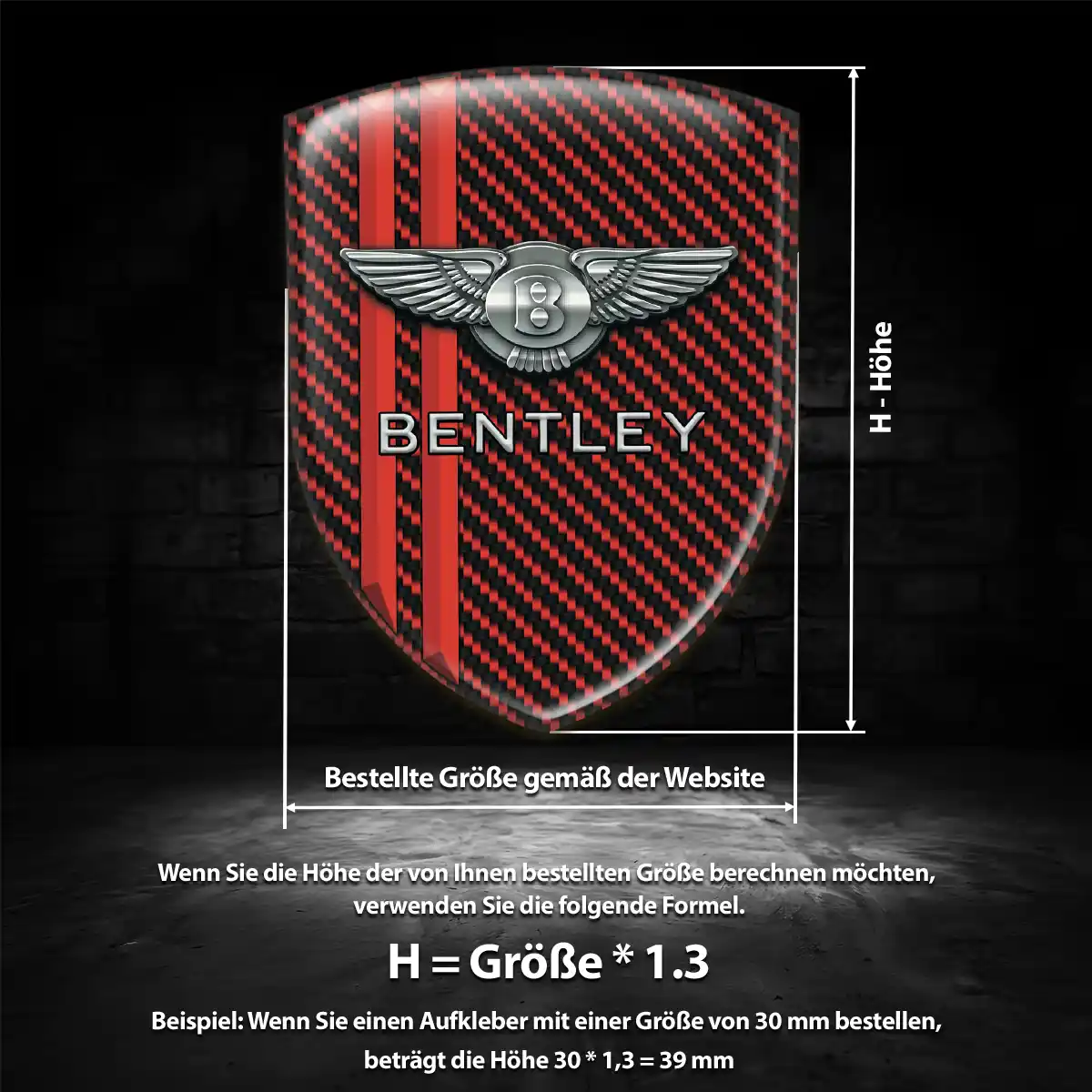 Bentley Wappen Aufkleber Auto Elegantes Design