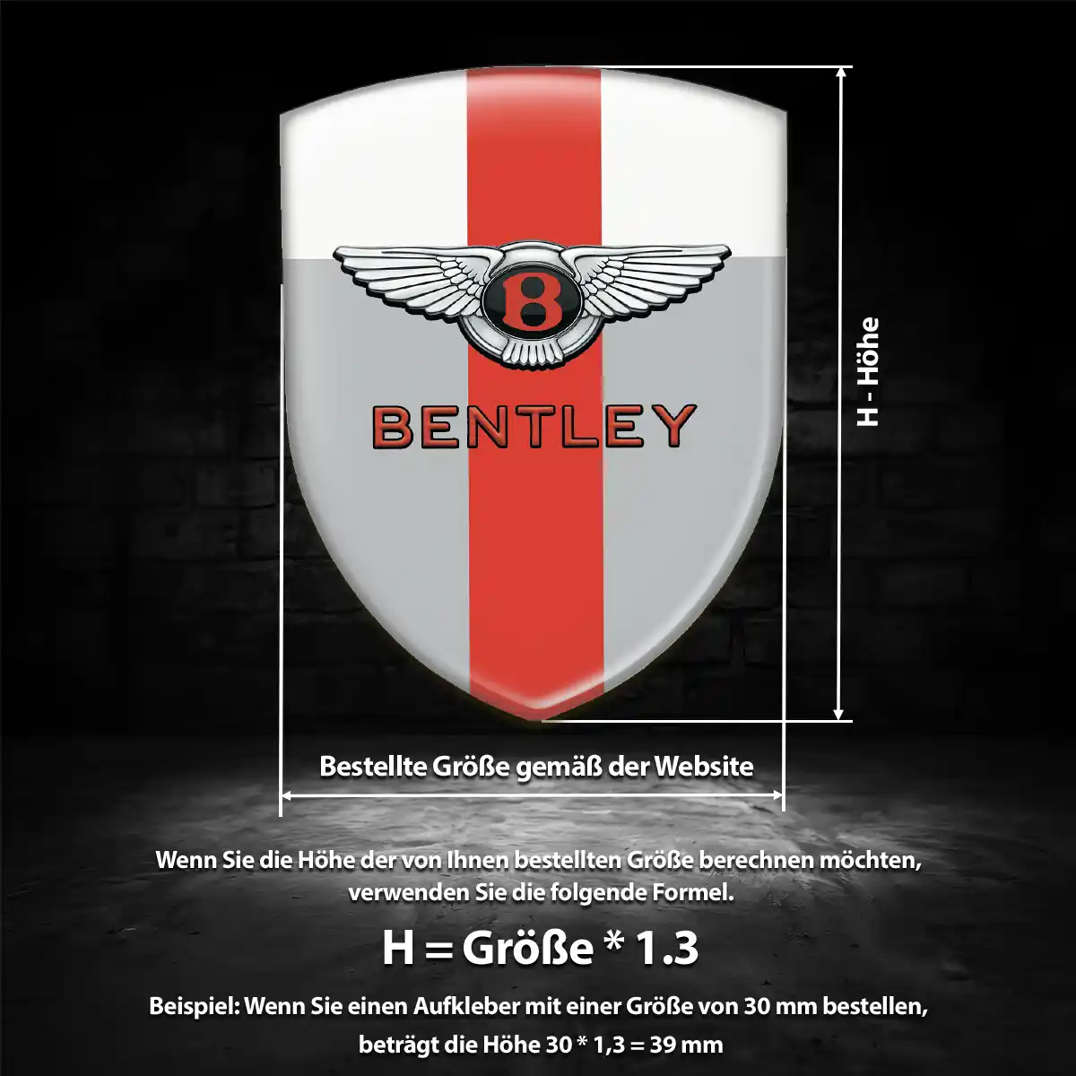 Bentley Wappen Aufkleber Auto Exterieurdesign