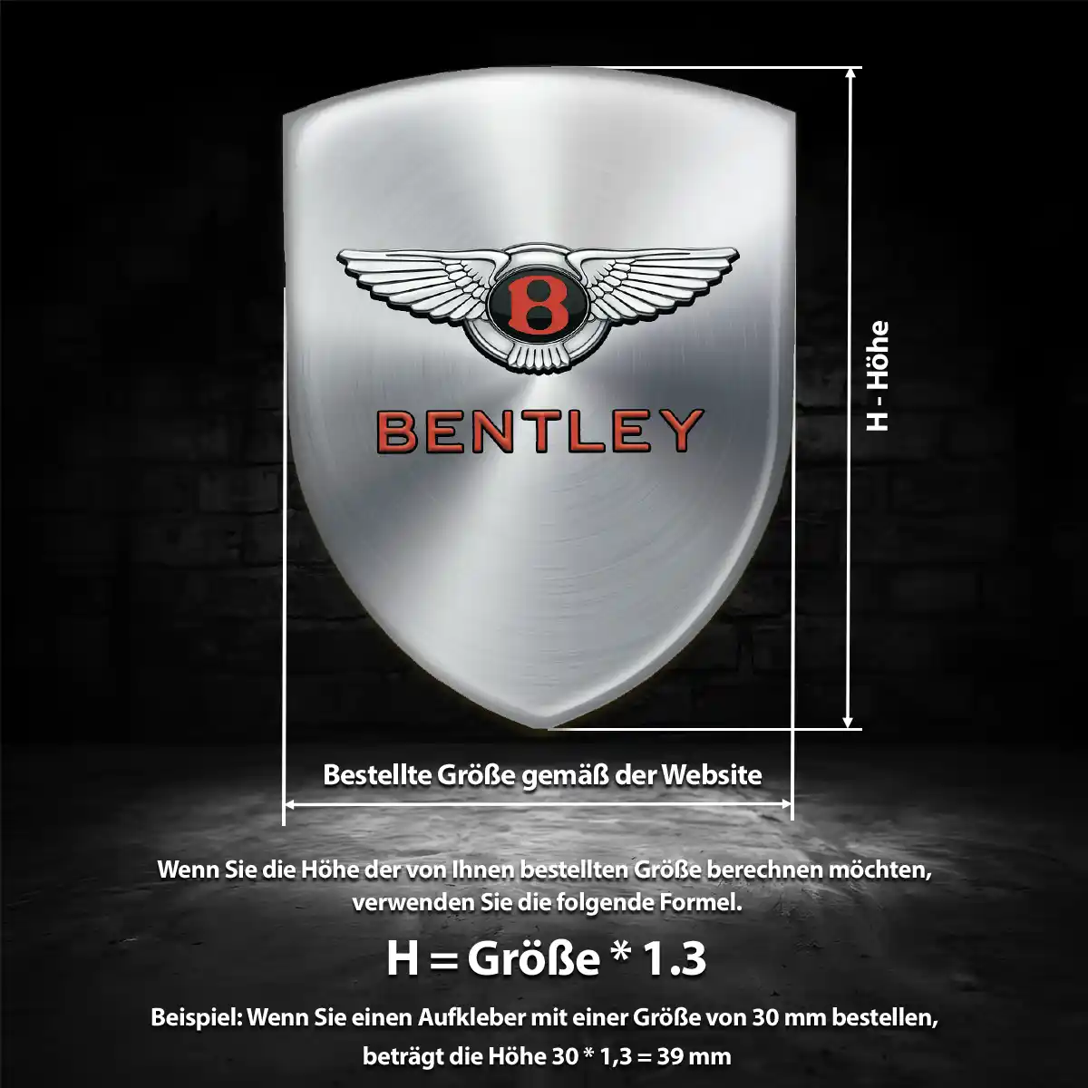 Bentley Wappen Aufkleber Auto Limitierte Auflage