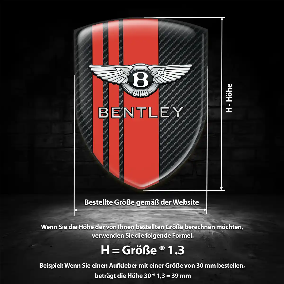 Bentley Wappen Aufkleber Auto Markenedition