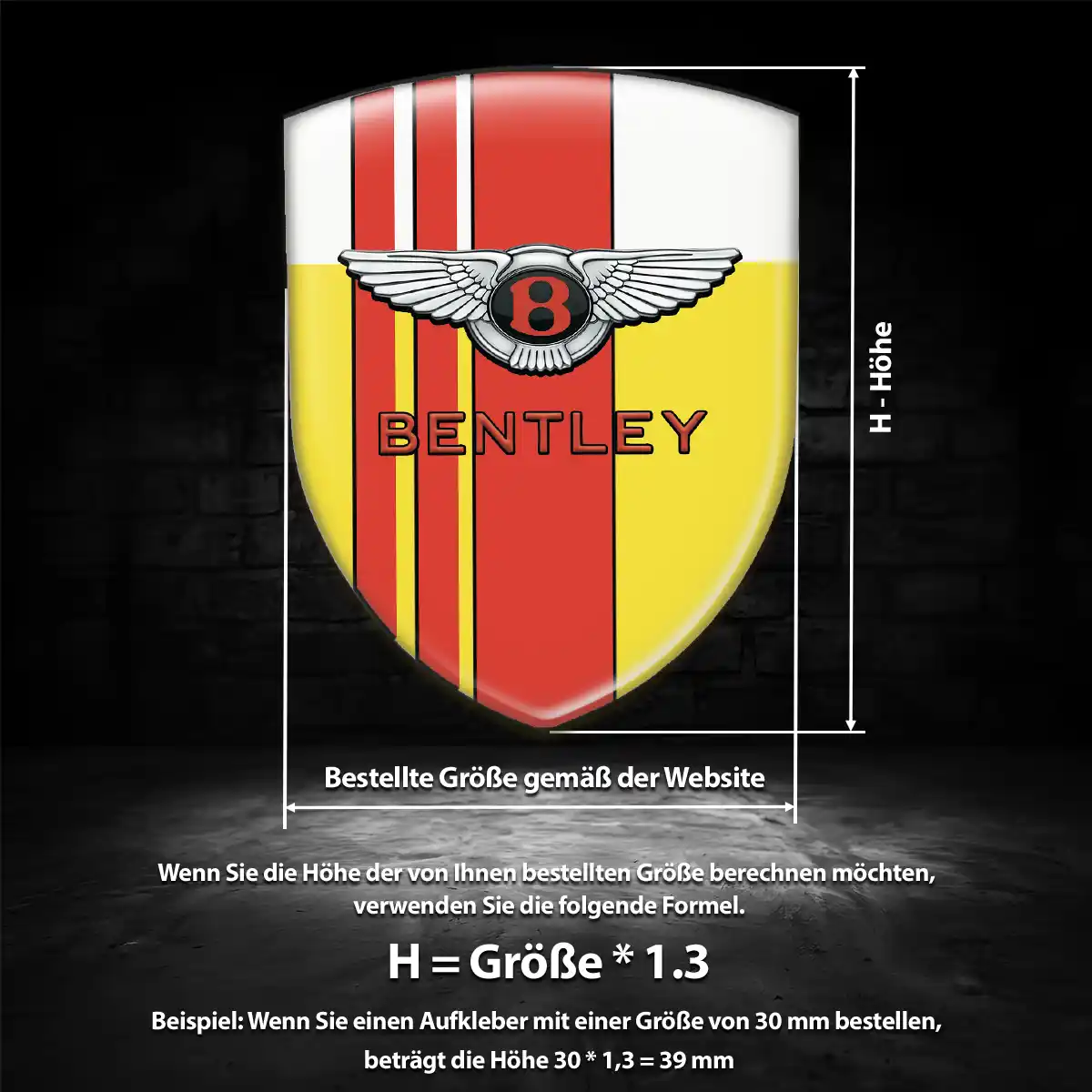 Bentley Wappen Aufkleber Auto Modernes Design