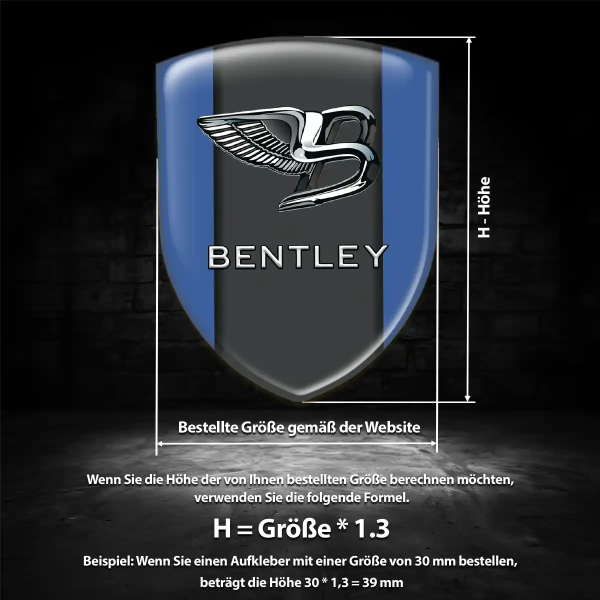 Bentley Wappen Aufkleber Auto Premiumqualität