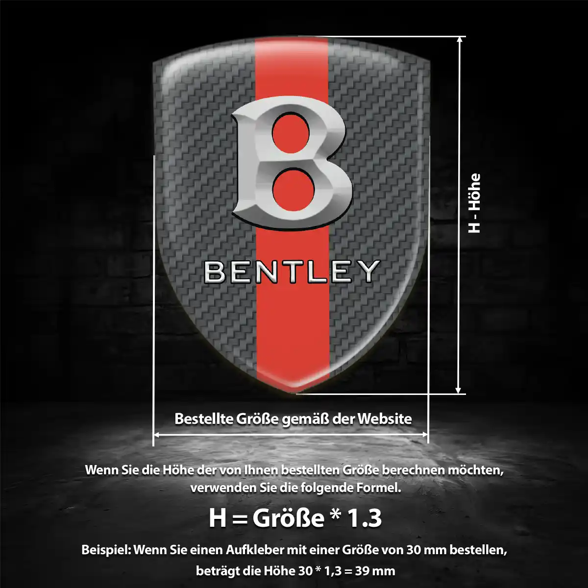Bentley Wappen Aufkleber Auto Stilvolles Design