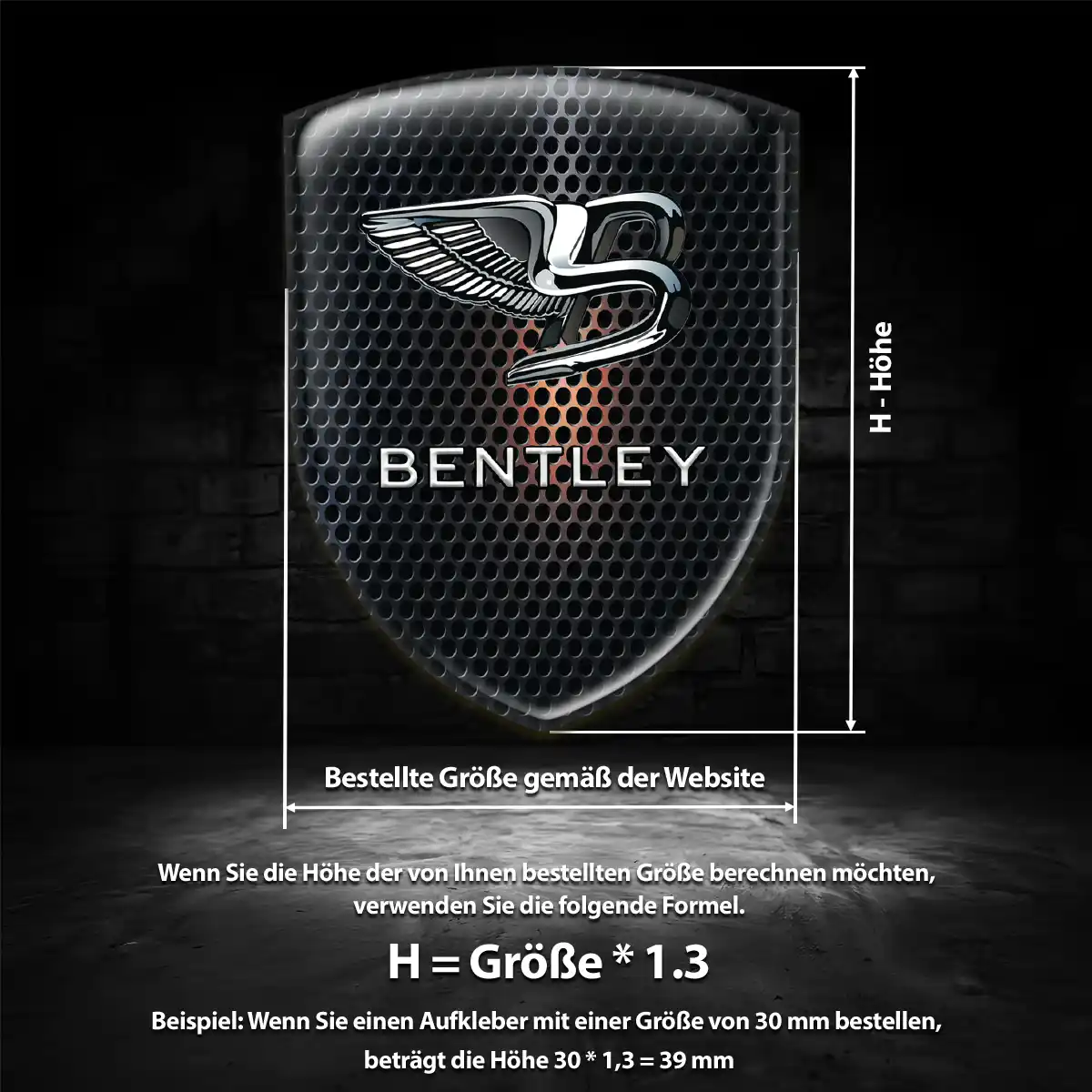 Bentley Wappen Aufkleber Überzeugende Qualität