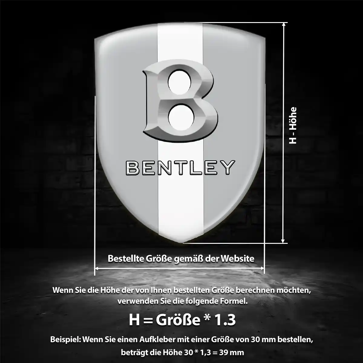 Bentley Wappen Aufkleber Elegantes Design