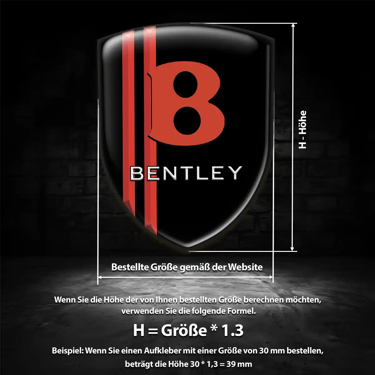 Bentley Wappen Aufkleber Emblem Auto Überzeugende Qualität