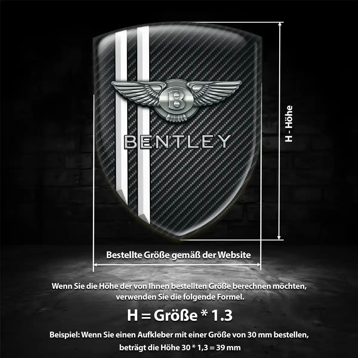 Bentley Wappen Aufkleber Emblem Auto Limitierte Auflage