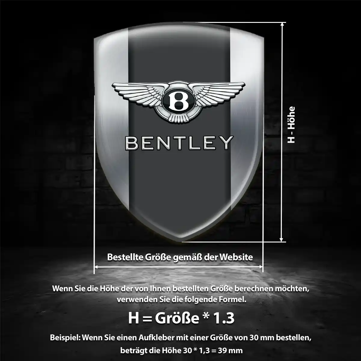 Bentley Wappen Aufkleber Emblem Auto Modernes Design