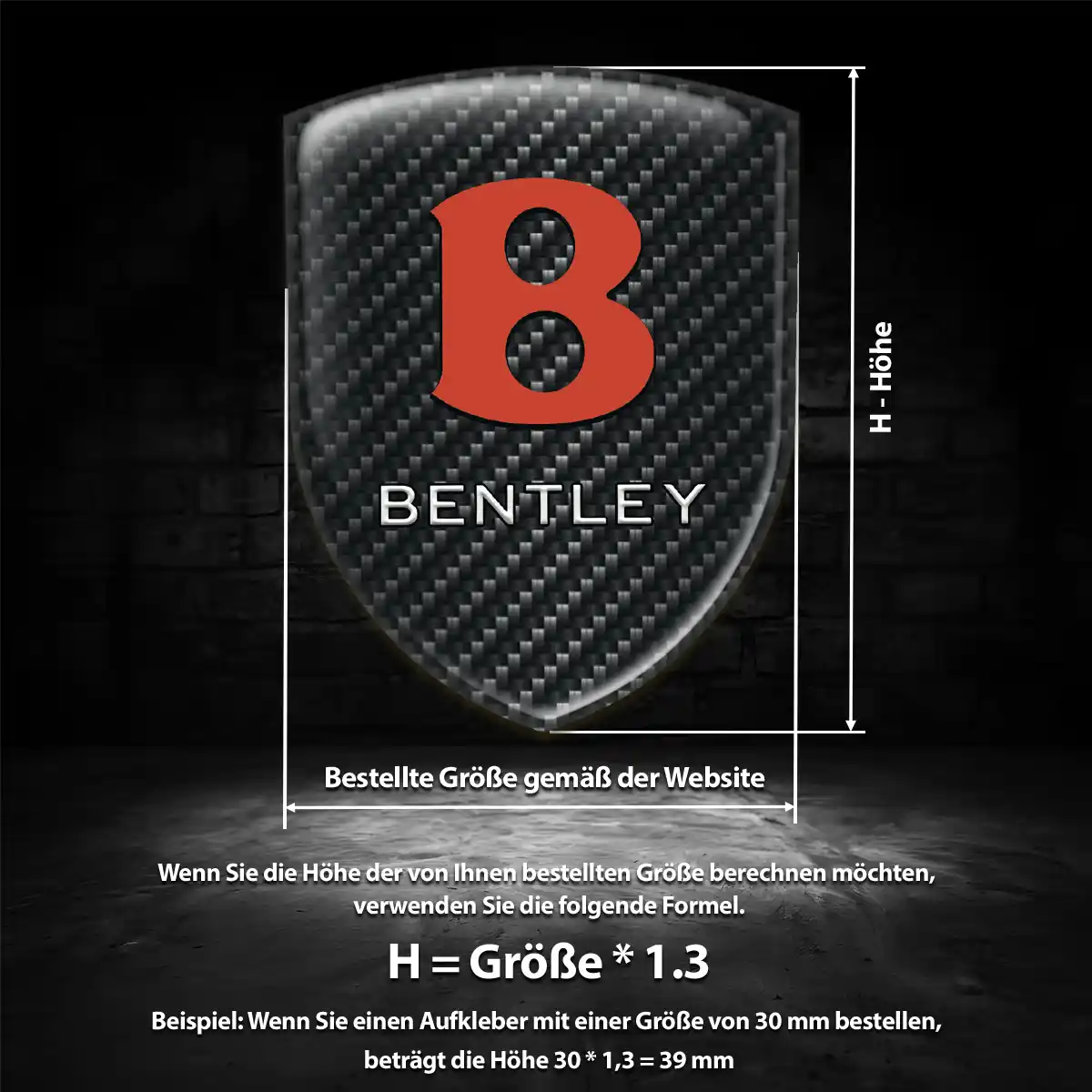 Bentley Wappen Aufkleber Emblem Auto Stilvolles Design