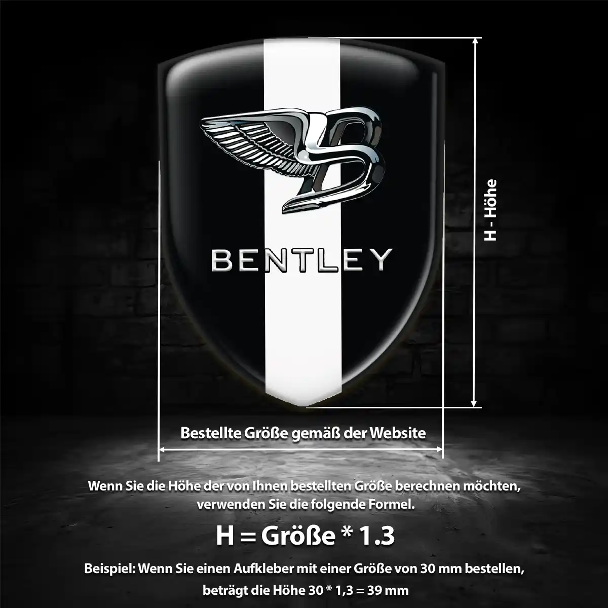 Bentley Wappen Aufkleber Emblem Markenedition