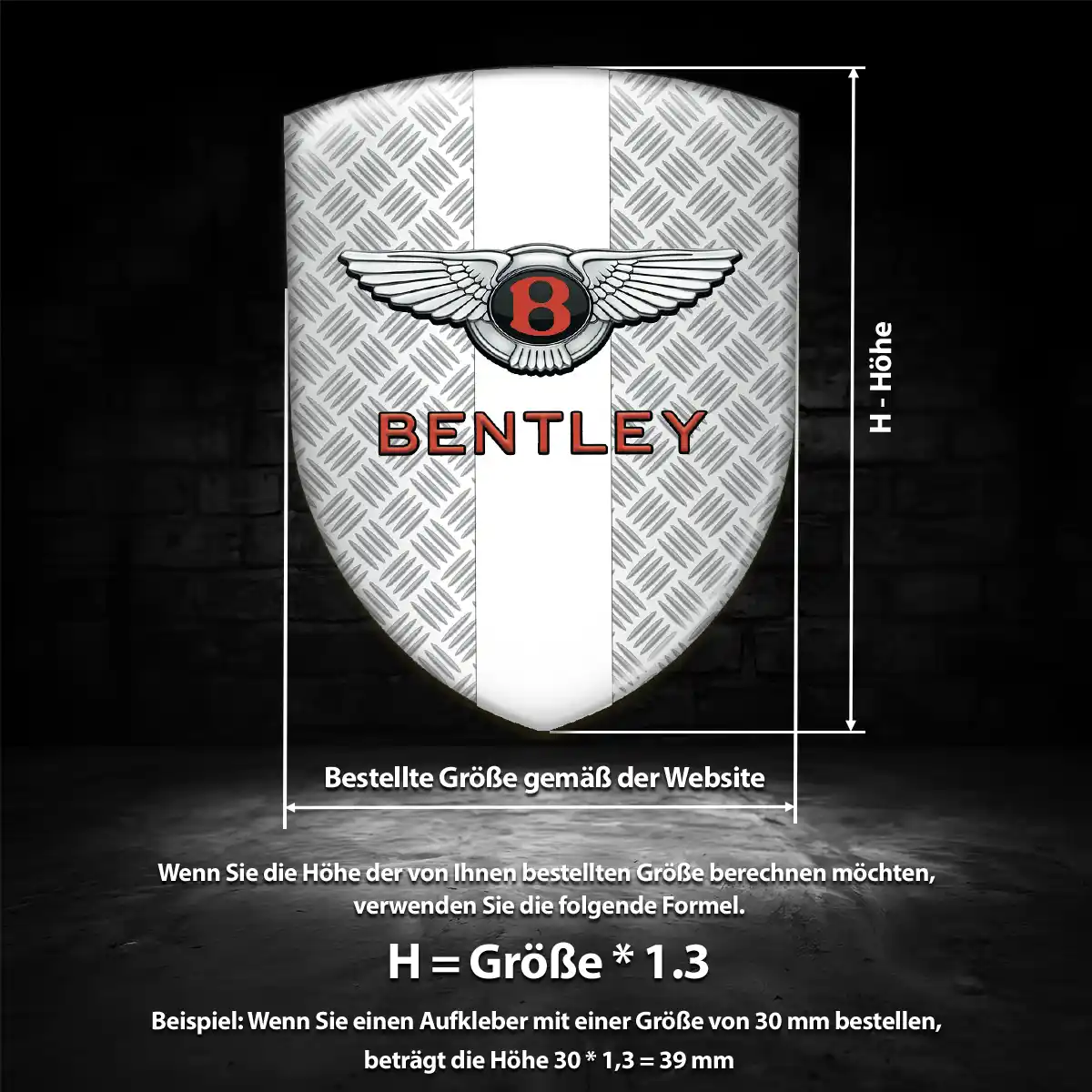 Bentley Wappen Aufkleber Emblem Modernes Design