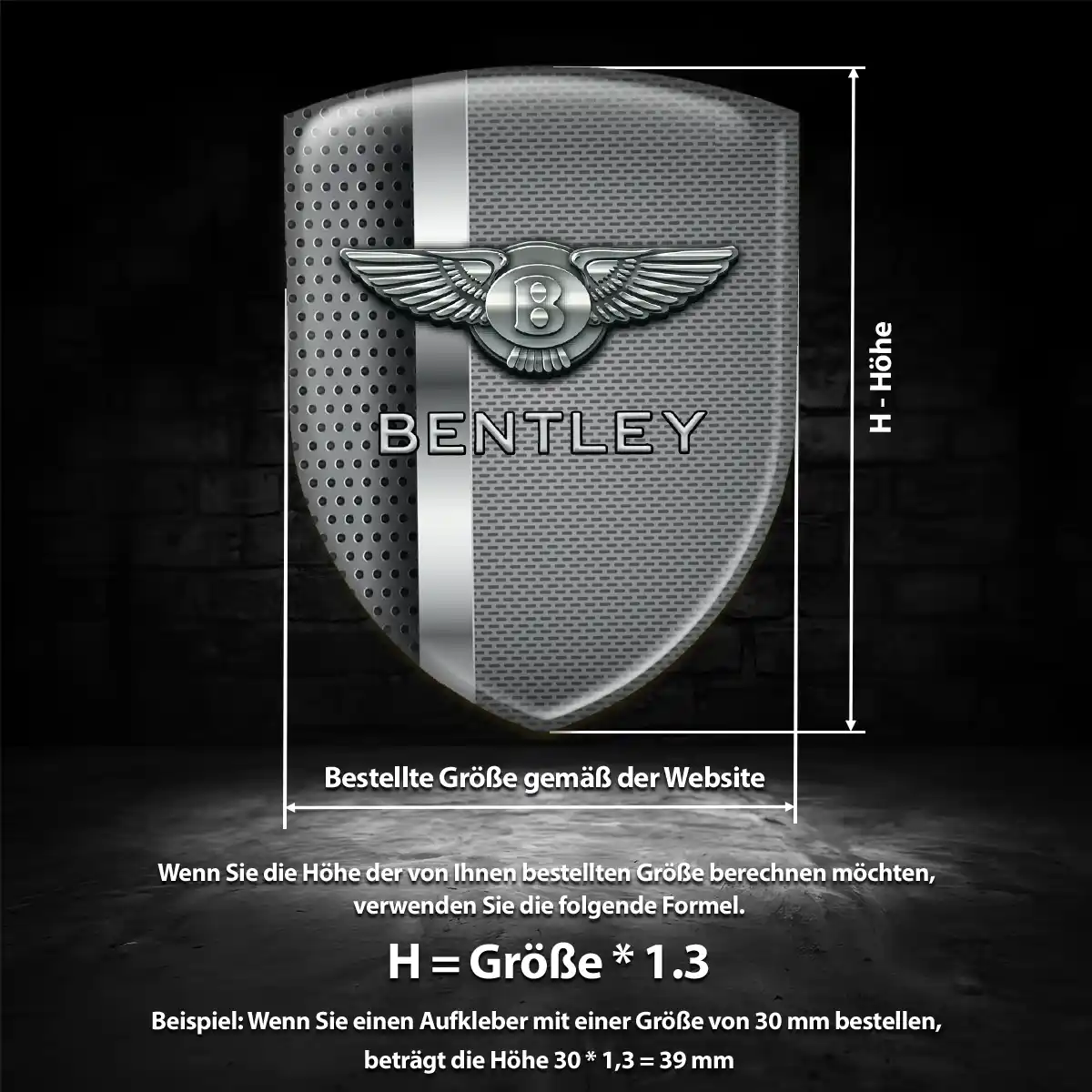 Bentley Wappen Aufkleber Erstklassige Qualität
