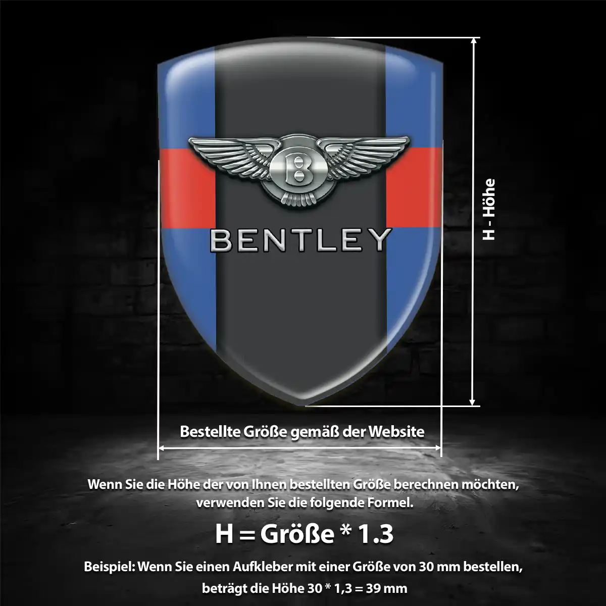 Bentley Wappen Aufkleber Exterieurdesign