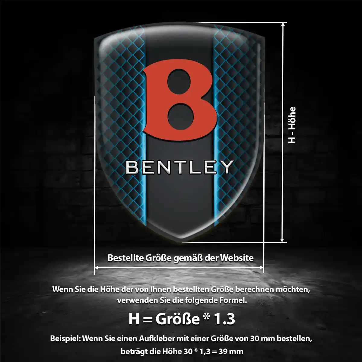 Bentley Wappen Aufkleber Hohe Qualität