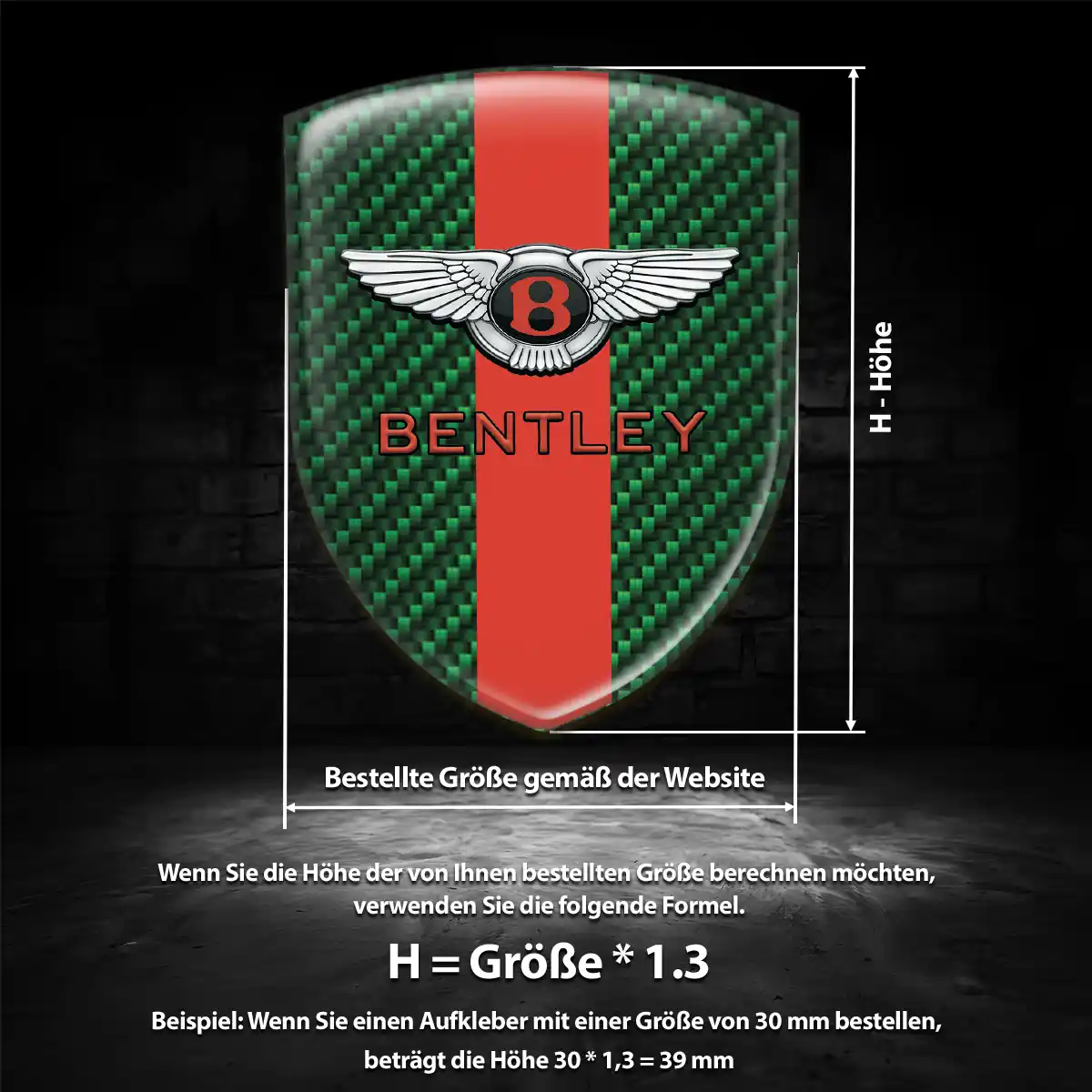 Bentley Wappen Aufkleber Limitierte Auflage