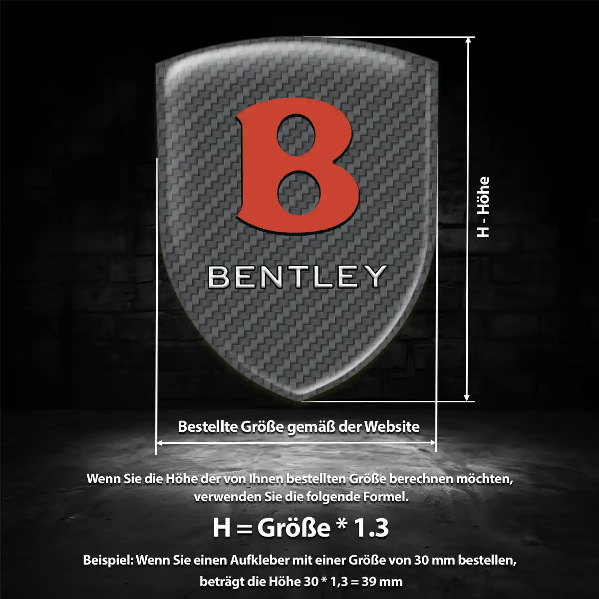 Bentley Wappen Aufkleber Modernes Design