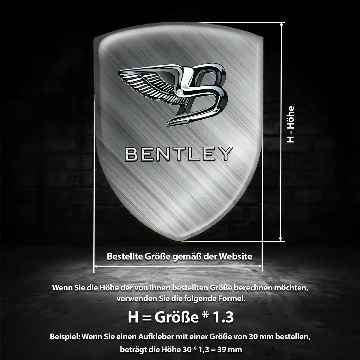 Bentley Wappen Aufkleber Spitzenqualität