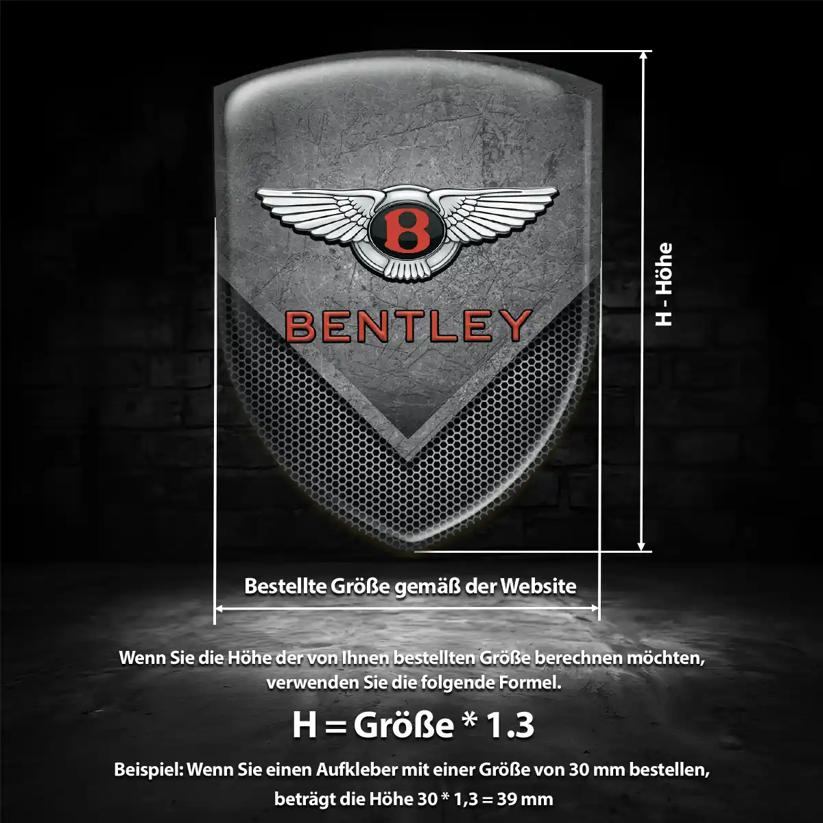Bentley Wappen Aufkleber Stilvolles Design
