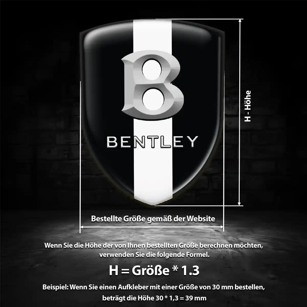 Bentley Wappen Emblem Aufkleber Auto Überzeugende Qualität