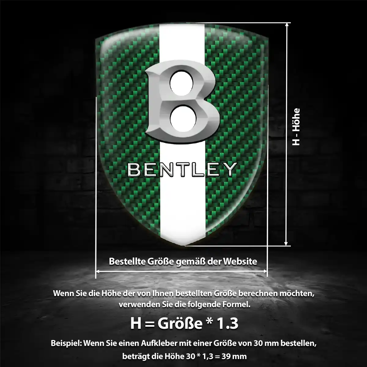 Bentley Wappen Emblem Aufkleber Auto Hohe Qualität