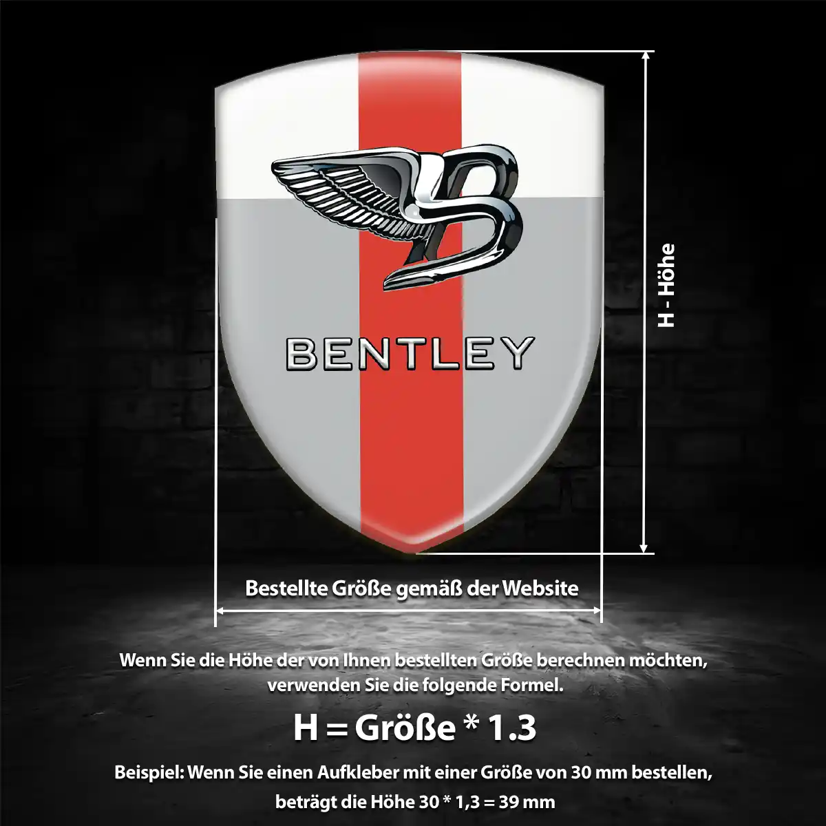 Bentley Wappen Emblem Aufkleber Auto Limitierte Auflage