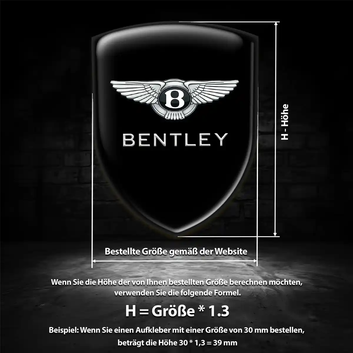 Bentley Wappen Emblem Aufkleber Auto Stilvolles Design