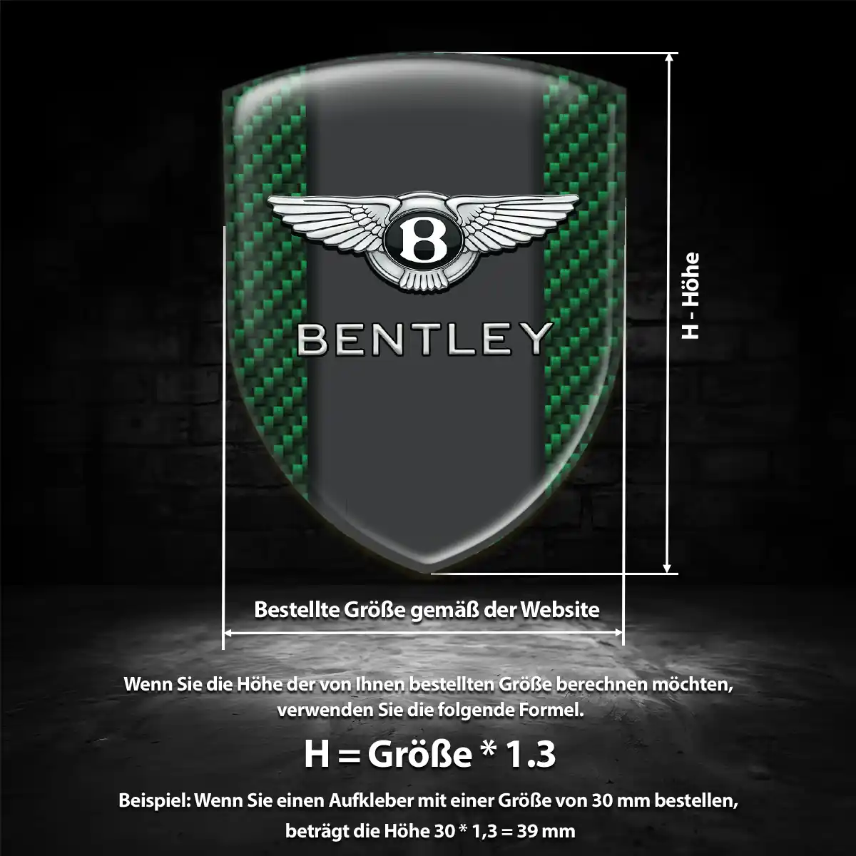 Bentley Wappen Emblem Aufkleber Elegantes Design