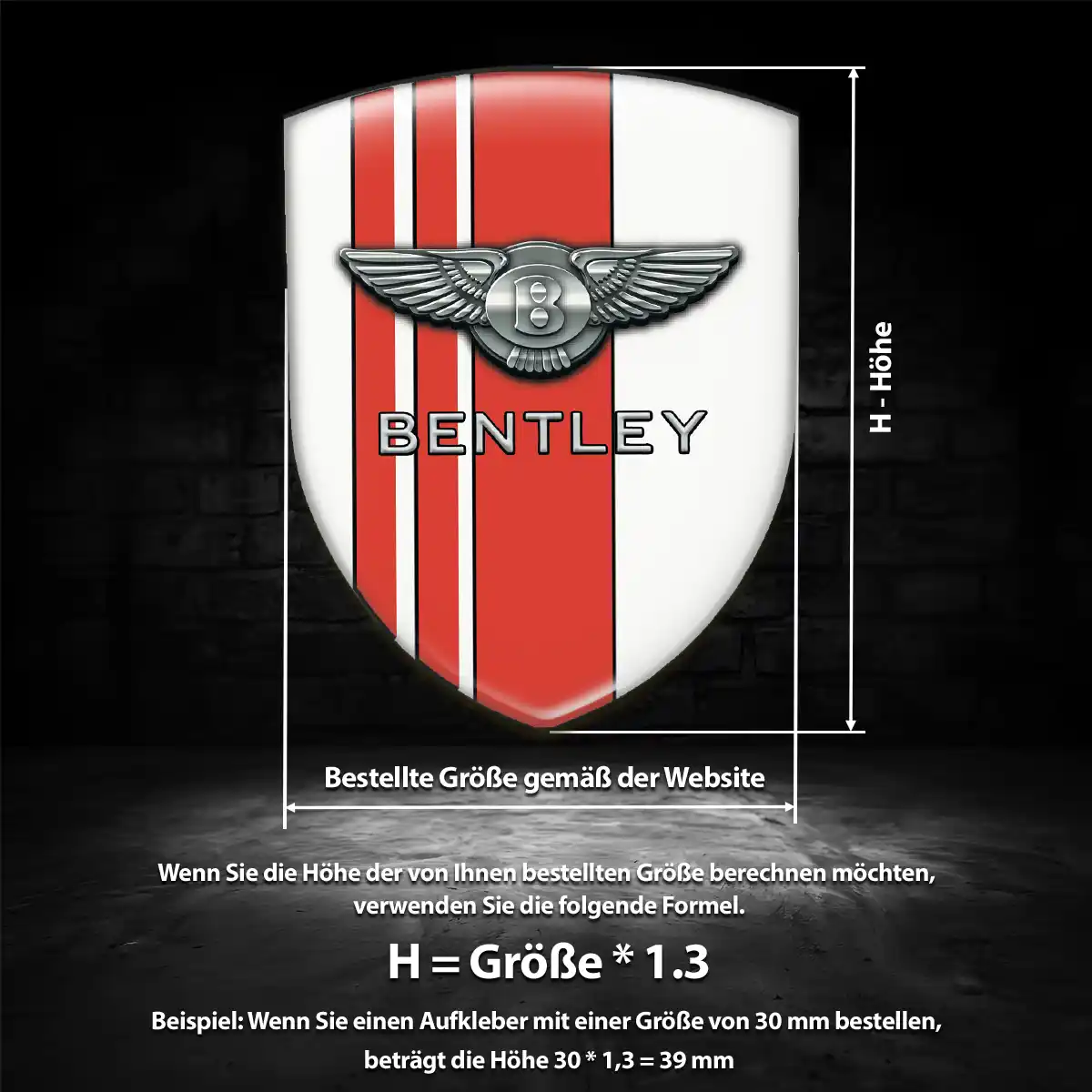 Bentley Wappen Emblem Ausdrucksstarkes Design