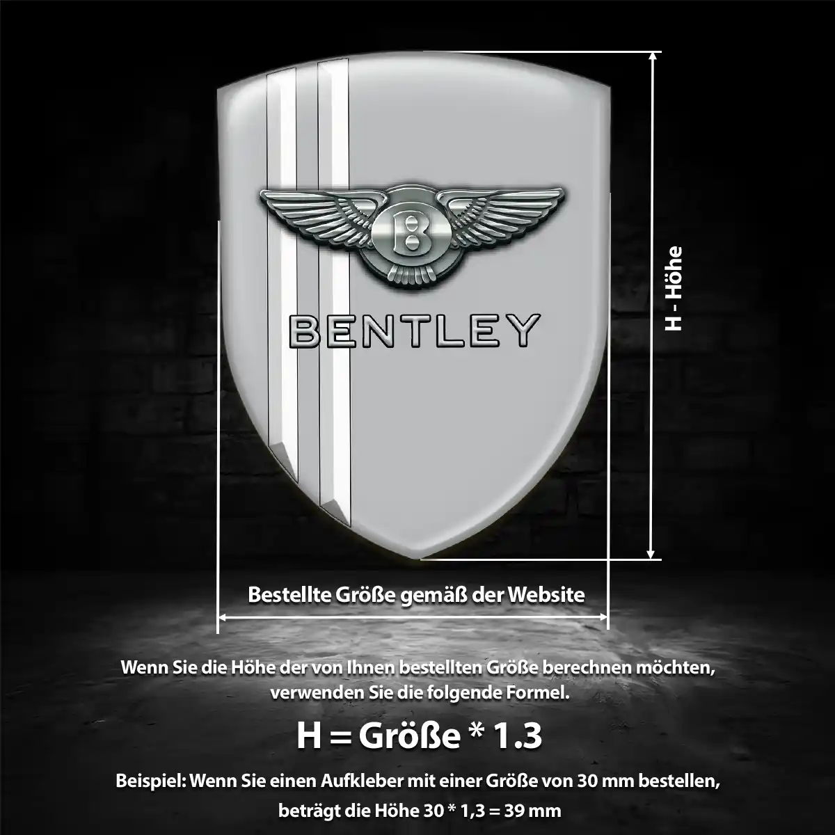 Bentley Wappen Emblem Auto Ausdrucksstarkes Design
