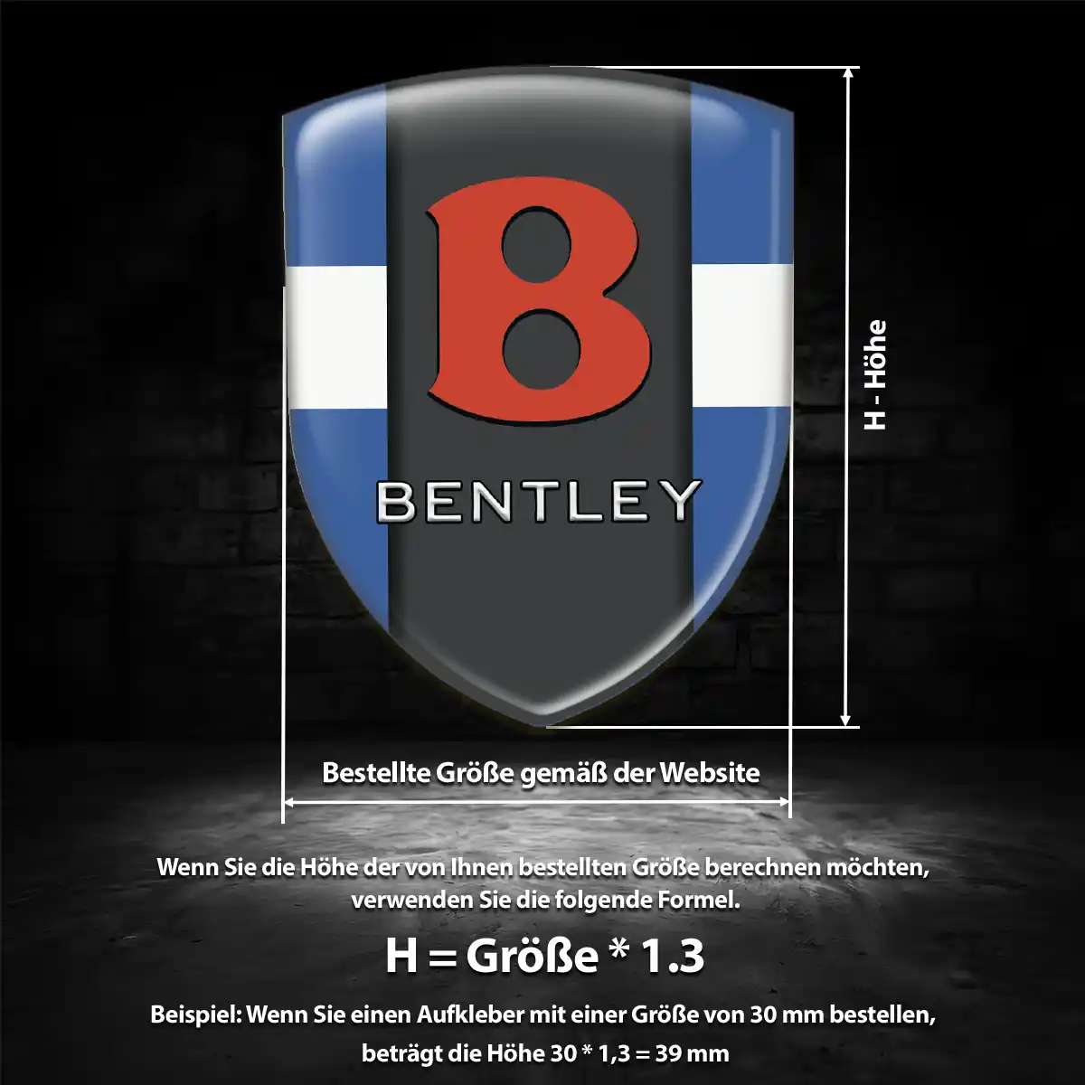 Bentley Wappen Emblem Auto Erstklassige Qualität