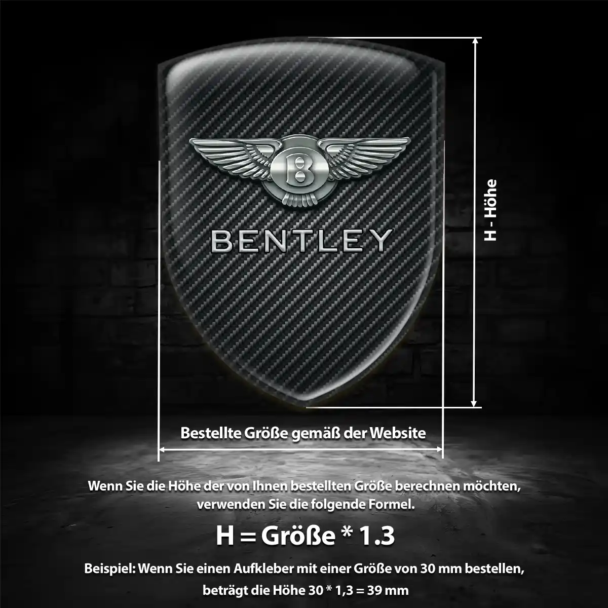 Bentley Wappen Emblem Auto Exterieurdesign