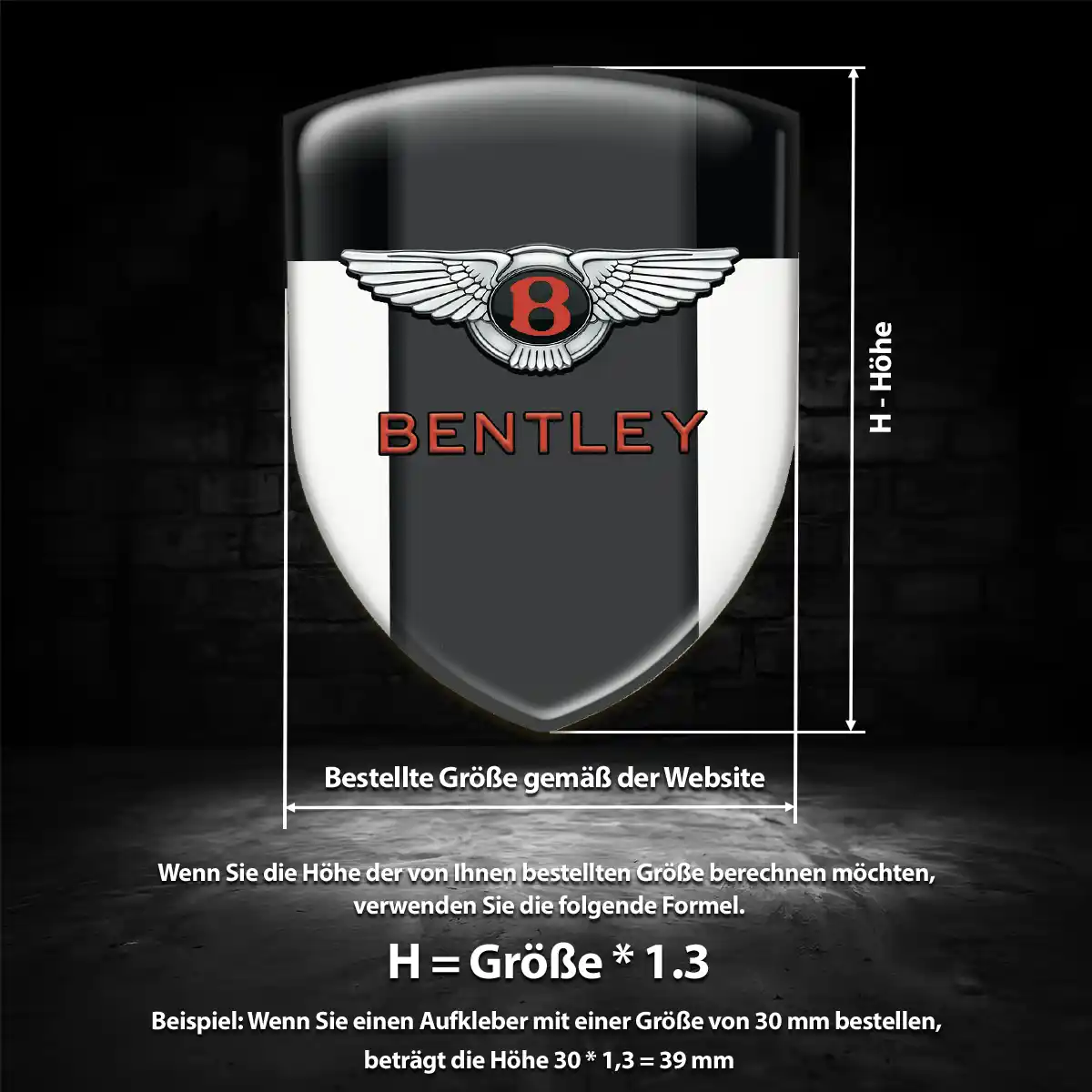 Bentley Wappen Emblem Auto Höchste Qualität
