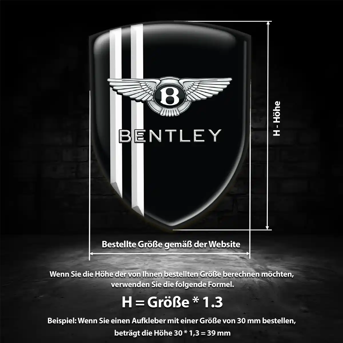 Bentley Wappen Emblem Auto Hohe Qualität