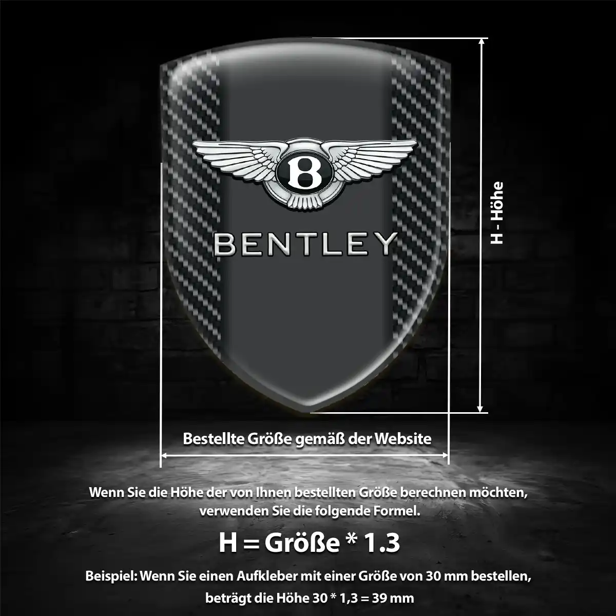 Bentley Wappen Emblem Auto Limitierte Auflage