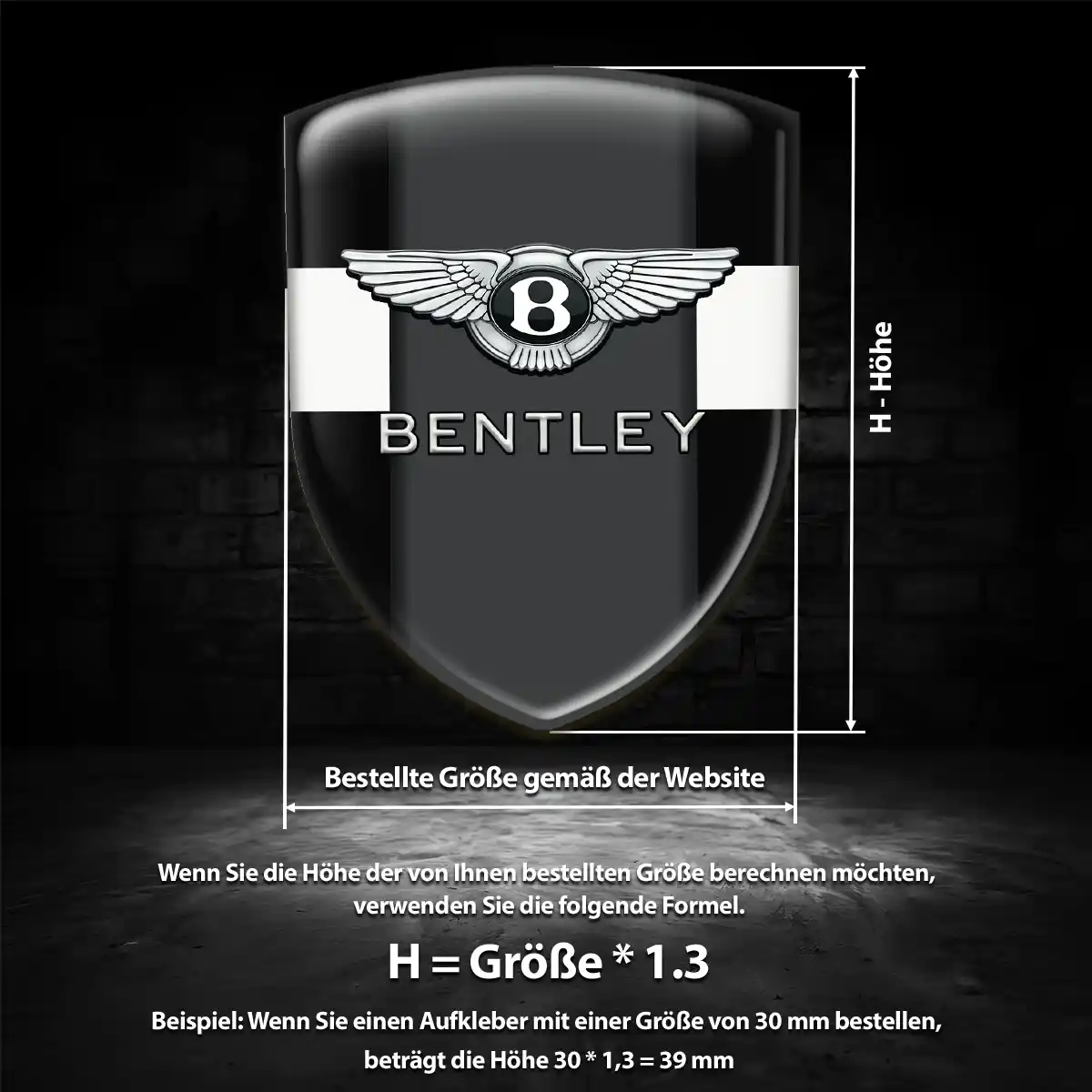 Bentley Wappen Emblem Auto Premium-Edition