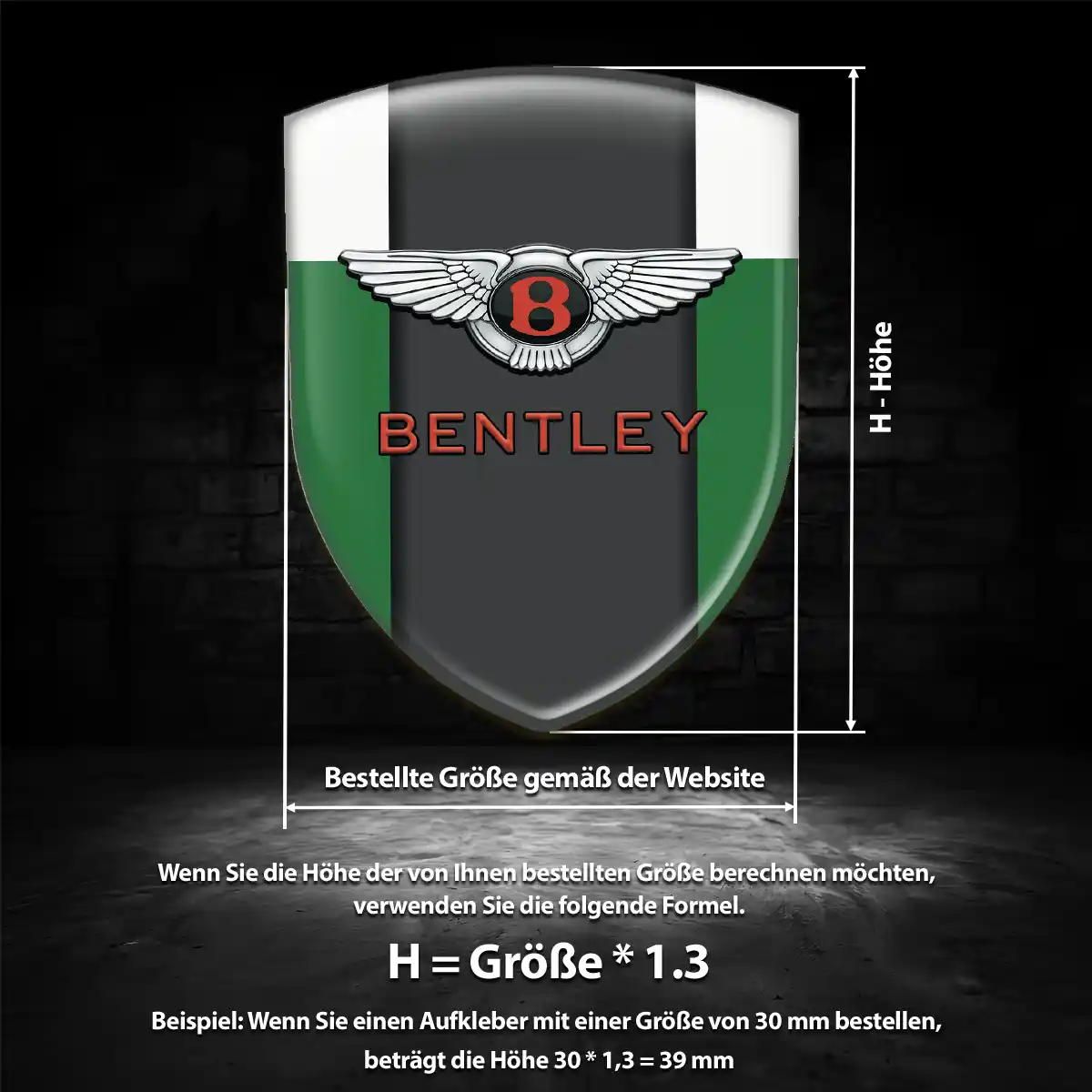 Bentley Wappen Emblem Auto Premiumqualität