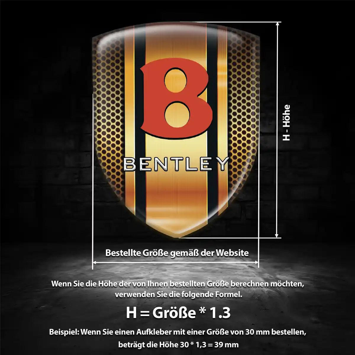 Bentley Wappen Emblem Exterieurdesign