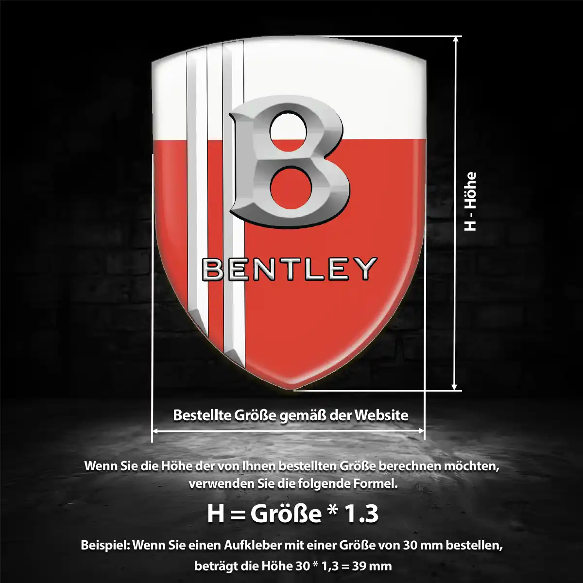 Bentley Wappen Emblem Hohe Qualität