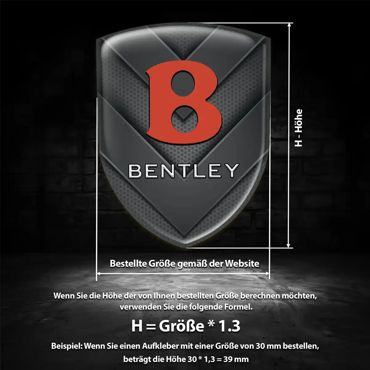 Bentley Wappen Emblem Modernes Design