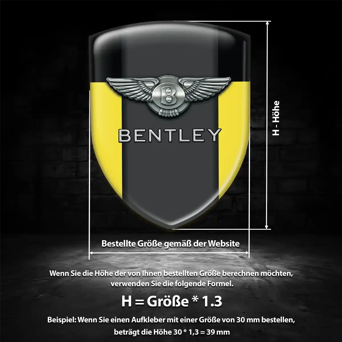 Bentley Wappen Emblem Premiumqualität