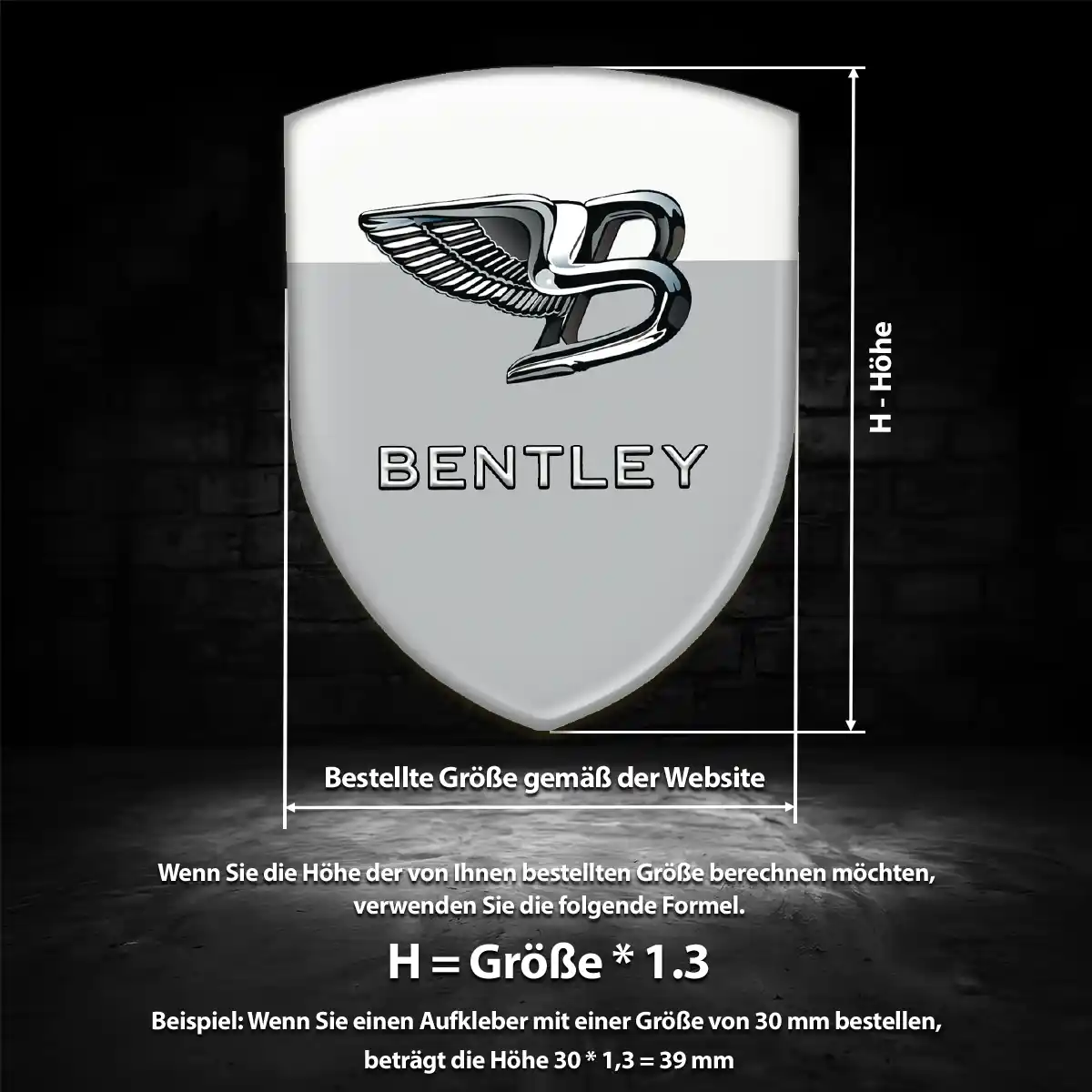 Bentley Wappen Emblem Tuningfahrzeug