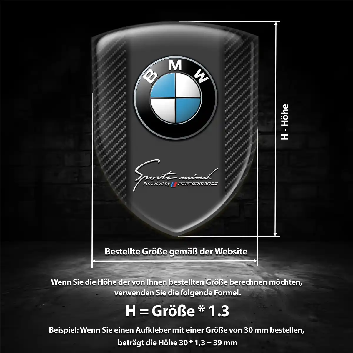 BMW 3D Gel Aufkleber Auto Limitierte Auflage