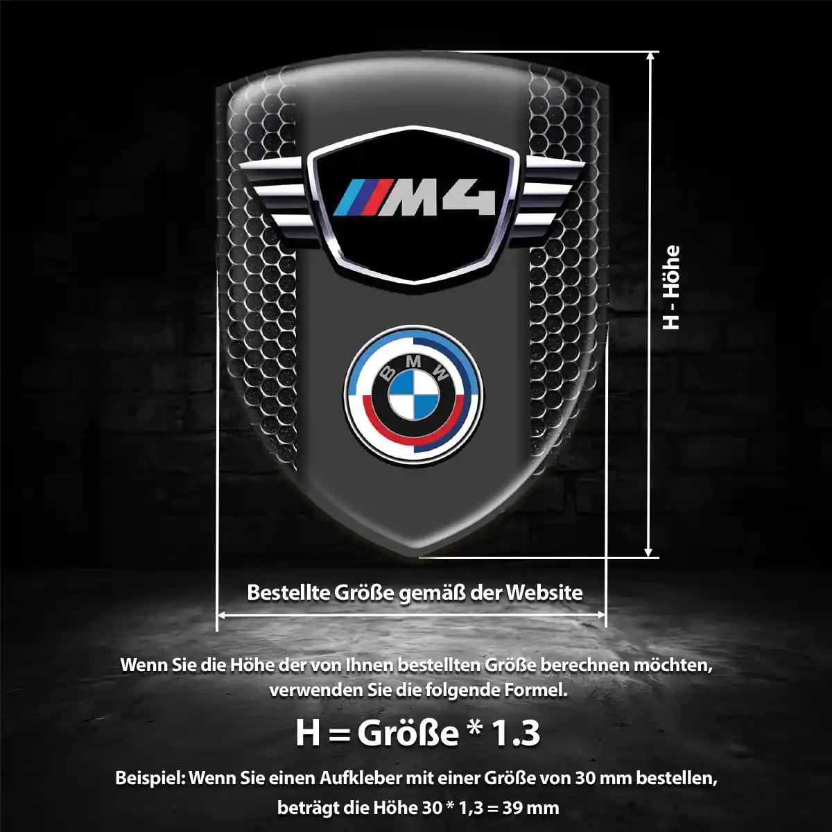 BMW 3D Gel Aufkleber Auto Premium-Edition