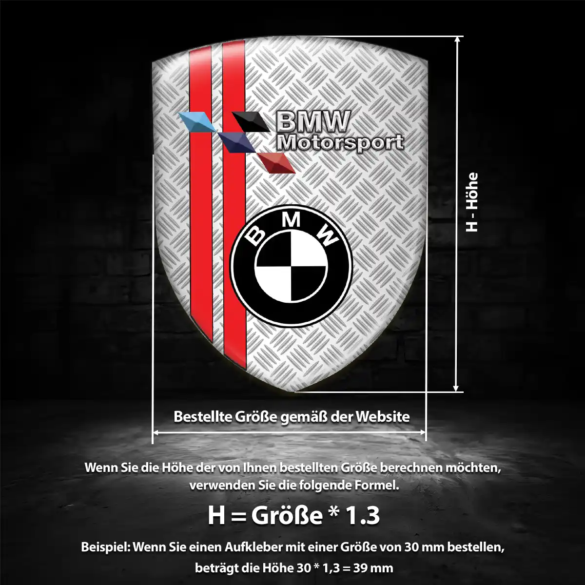 BMW 3D Gel Aufkleber Auto Premiumqualität