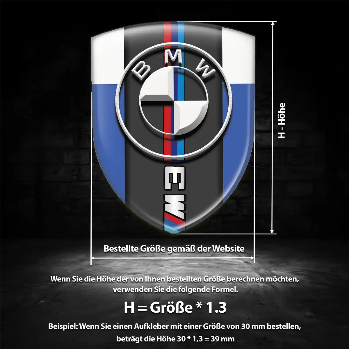 BMW 3D Gel Aufkleber Auto Stilvolles Design