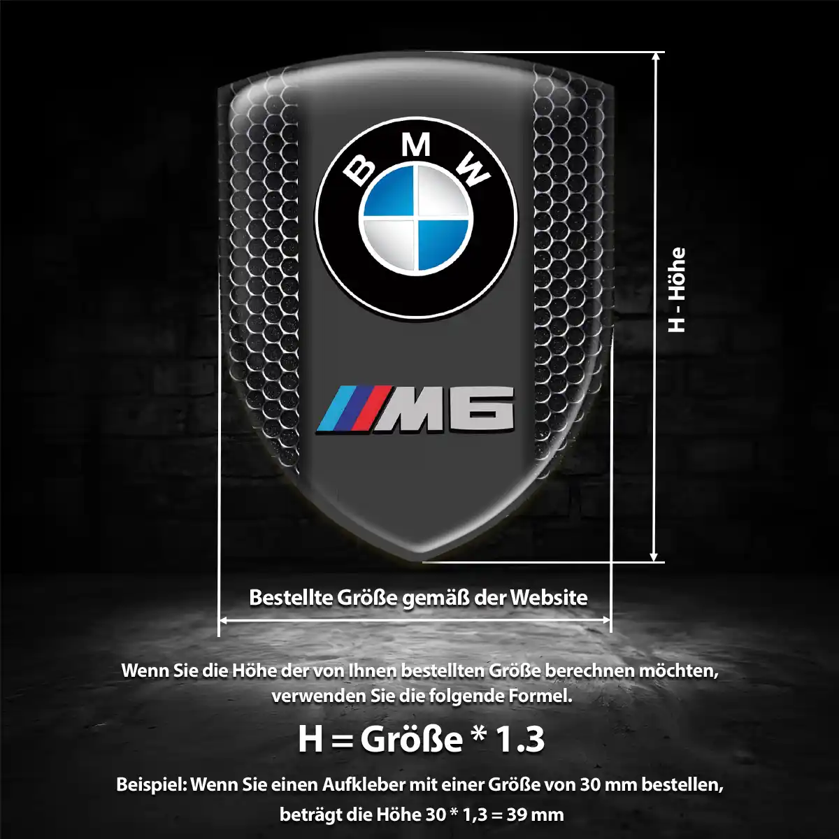 BMW 3D Gel Aufkleber Emblem Auto Limitierte Auflage