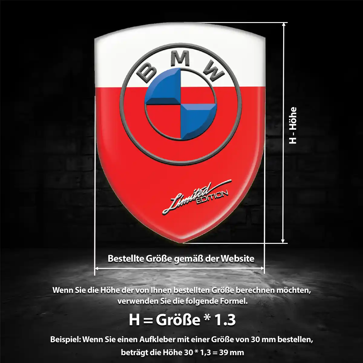 BMW 3D Gel Aufkleber Emblem Auto Luxus-Edition