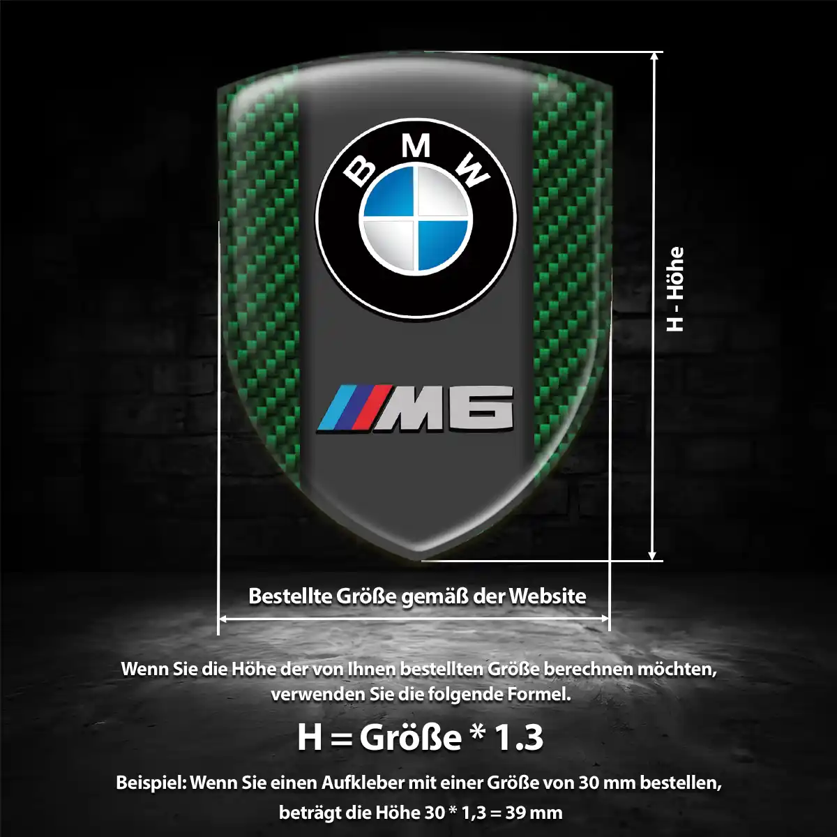 BMW 3D Gel Aufkleber Emblem Auto Premium-Edition